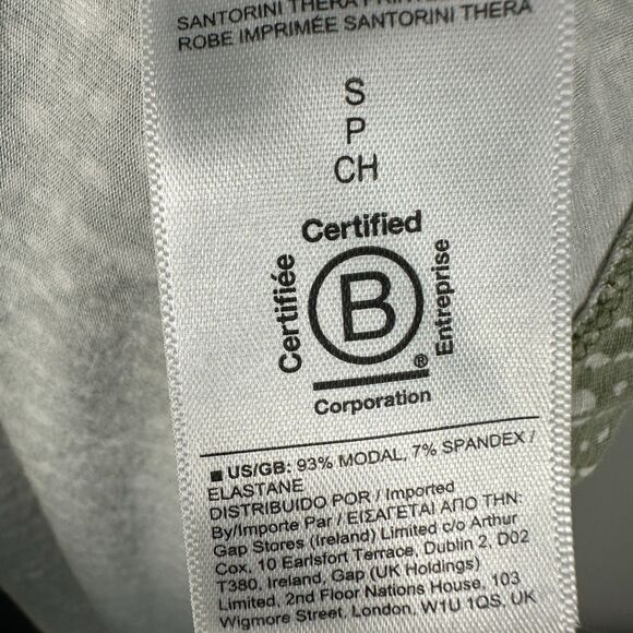 Athleta Womens Santorini Thera Printed Dress Size Small Green Sleeveless - Picture 4 of 5